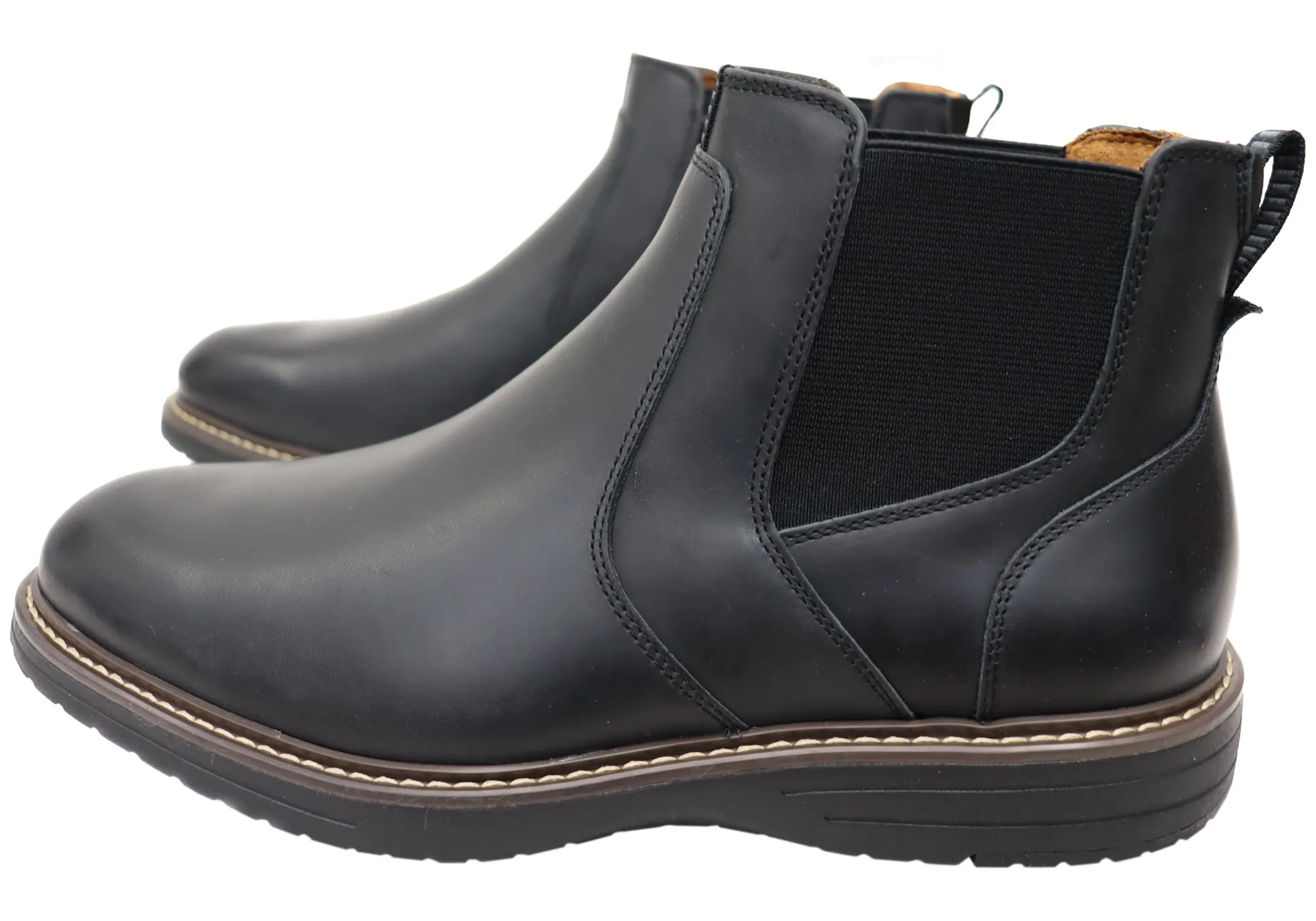 Nunn Bush By Florsheim Mens EE Extra Wide Griff Plain Toe Chelsea Boot