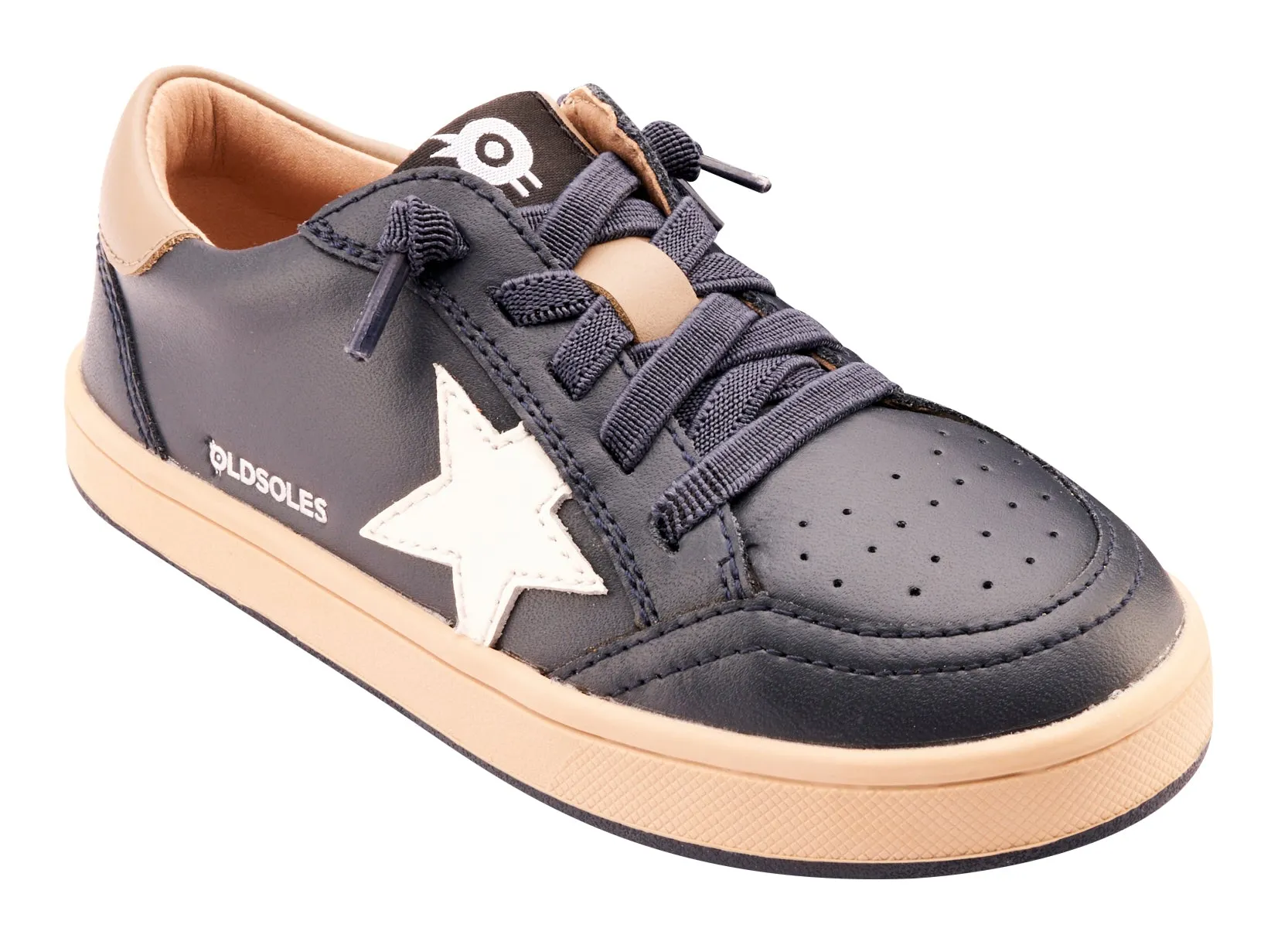 Old Soles Boy's and Girl's 1006 Platinum Runner Casual Shoes - Navy / Snow / Taupe / Natural Navy Sole