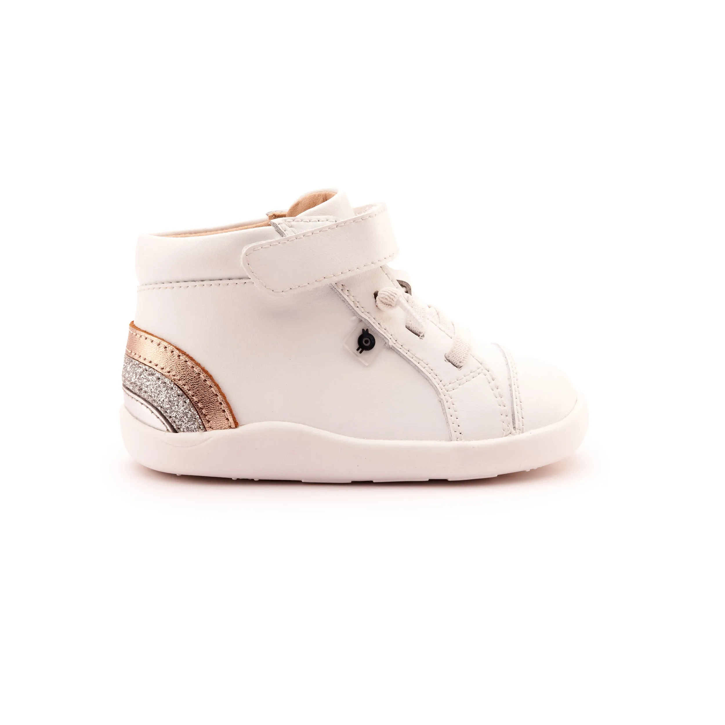 Old Soles Girl's 8042 Rainbow Ground Casual Shoes - Snow / Copper / Glam Argent
