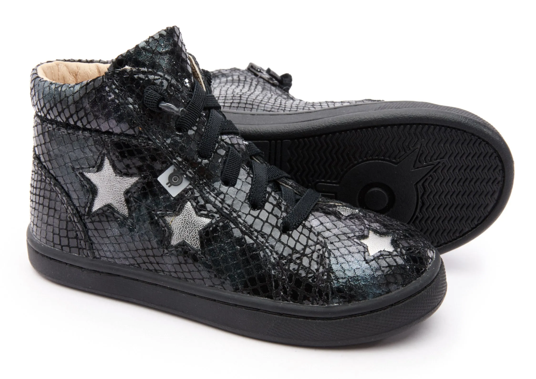 Old Soles Girl's & Boy's 6085 Starey High Top Sneaker - Navy Tie Dye/Rich Silver