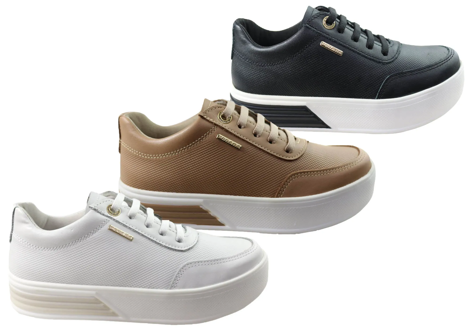 Pegada Bassie Womens Comfortable Leather Casual Shoes Made In Brazil