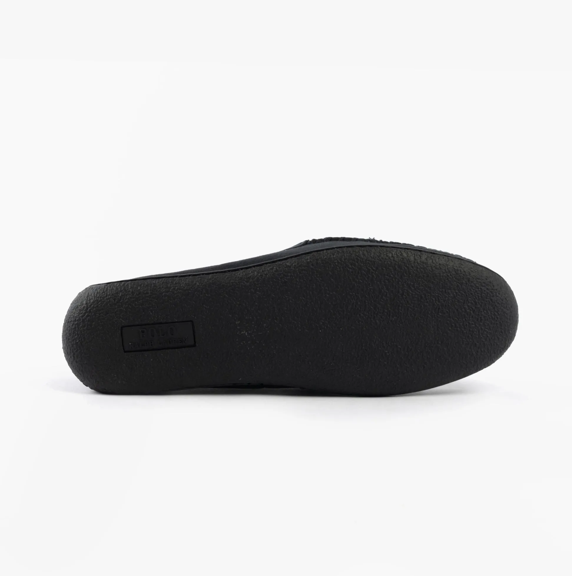 Polo Ralph Lauren BRENAN Mens Slippers Black Washed Twill/Gold