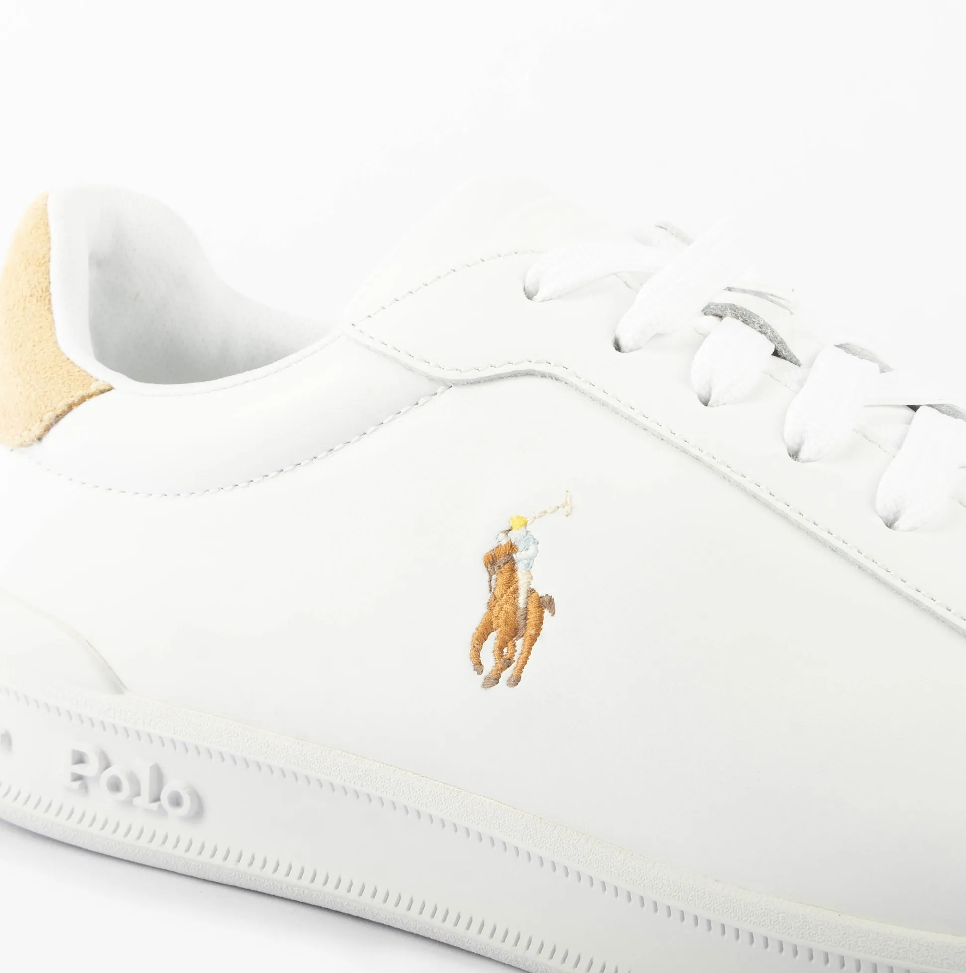 Polo Ralph Lauren HERITAGE COURT II Mens Trainers White/Bone