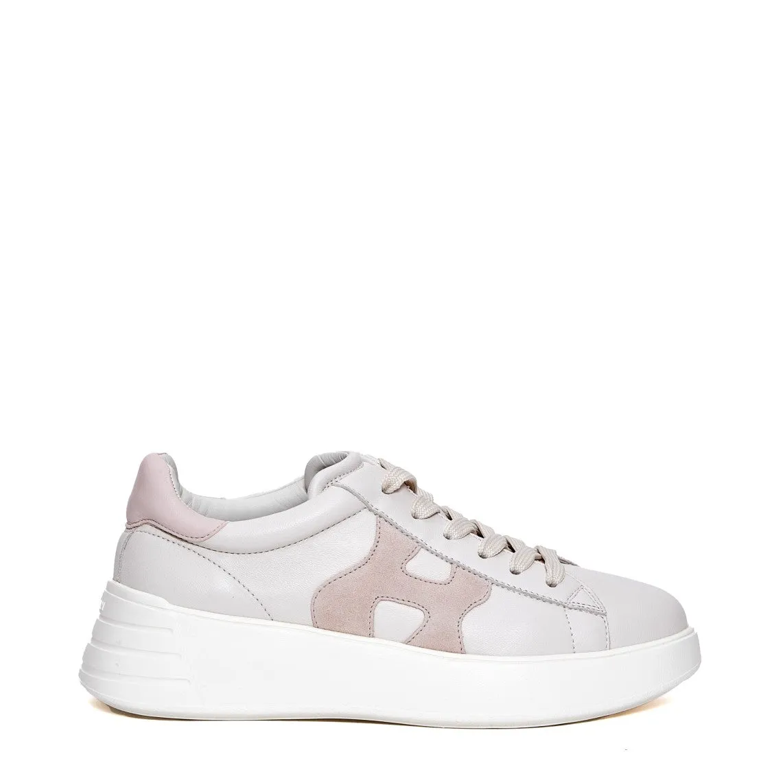 Rebel Leather White H Pink Sneakers