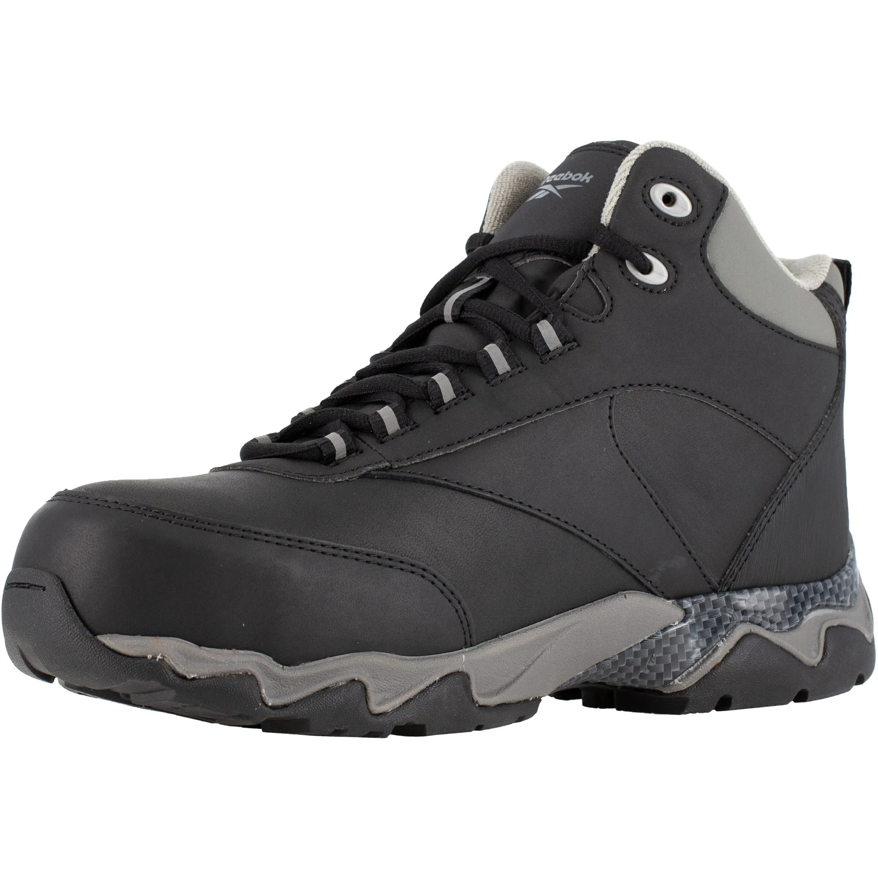 Reebok Men's Beamer Composite Toe Waterproof Athletic Work Boot- Black- RB1068