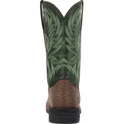 Rocky Men's Bronco 12" Composite Toe Waterproof Western Classic Boot- Brown- RKW0454