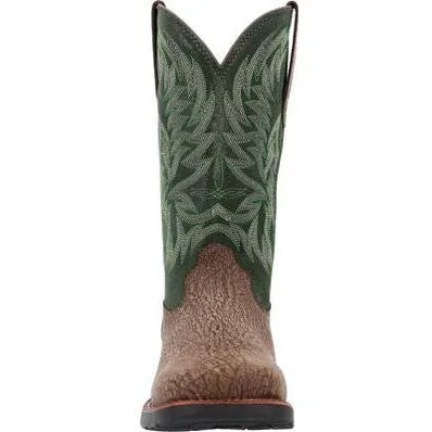 Rocky Men's Bronco 12" Composite Toe Waterproof Western Classic Boot- Brown- RKW0454