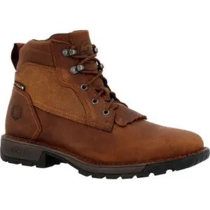 Rocky Men's Legacy 32 6" Waterproof Slip Resistant Western Lacer -Brown- RKW0382