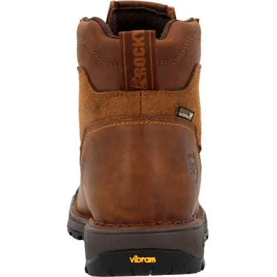 Rocky Men's Legacy 32 6" Waterproof Slip Resistant Western Lacer -Brown- RKW0382