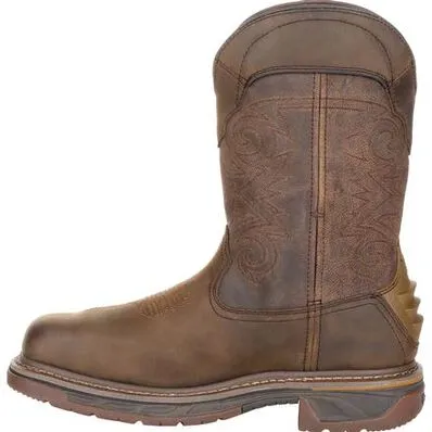 Rocky Men's TPU Heel 11" Square Toe Waterproof Met Guard Western Boot -Brown- RKW0288
