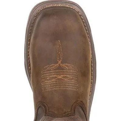 Rocky Men's TPU Heel 11" Square Toe Waterproof Met Guard Western Boot -Brown- RKW0288