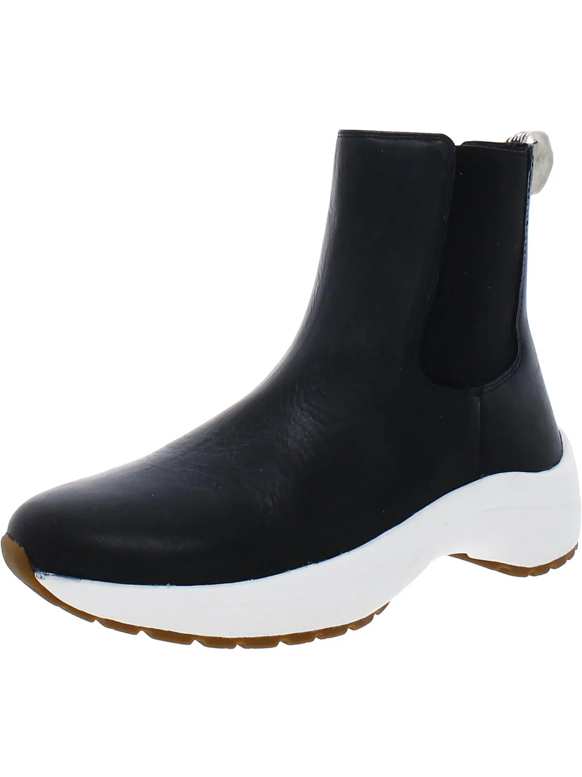Rylee Womens Leather Lifestyle Slip-On Sneakers