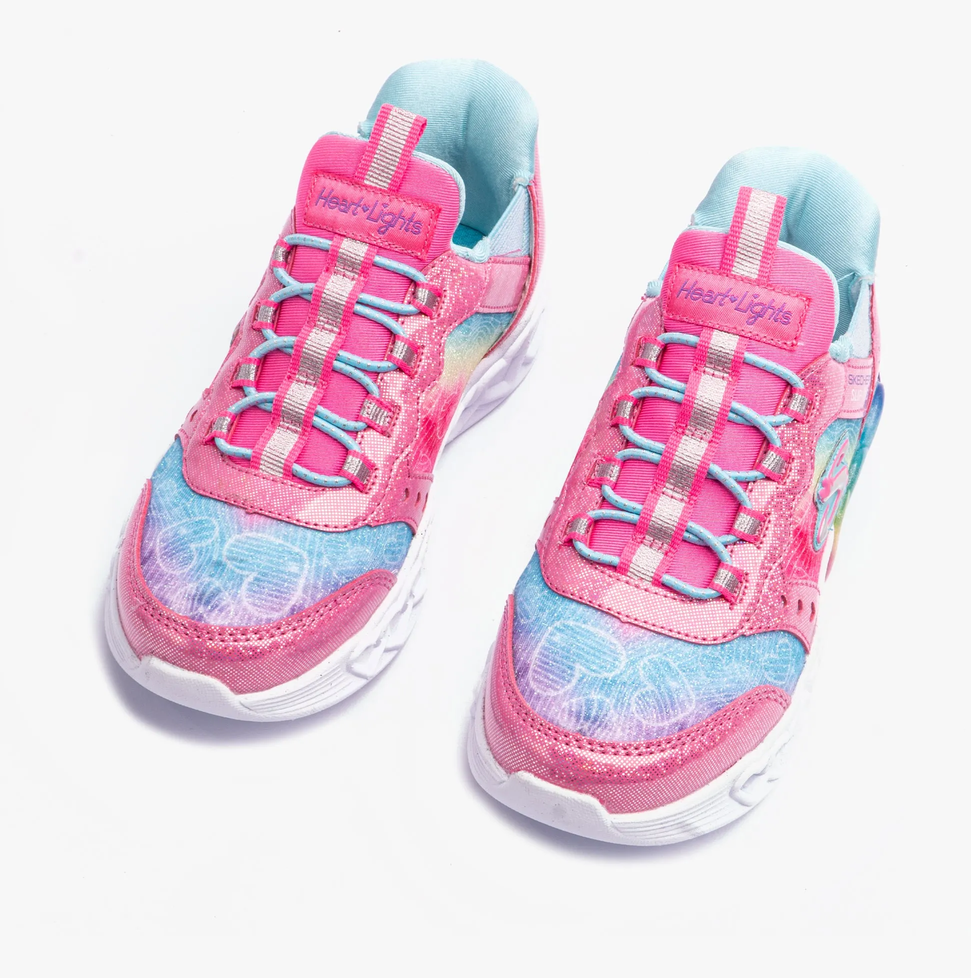 Skechers 303755L/PKMT INFINITE HEART LIGHTS - COLOR LOVIN Girls Trainers Pink