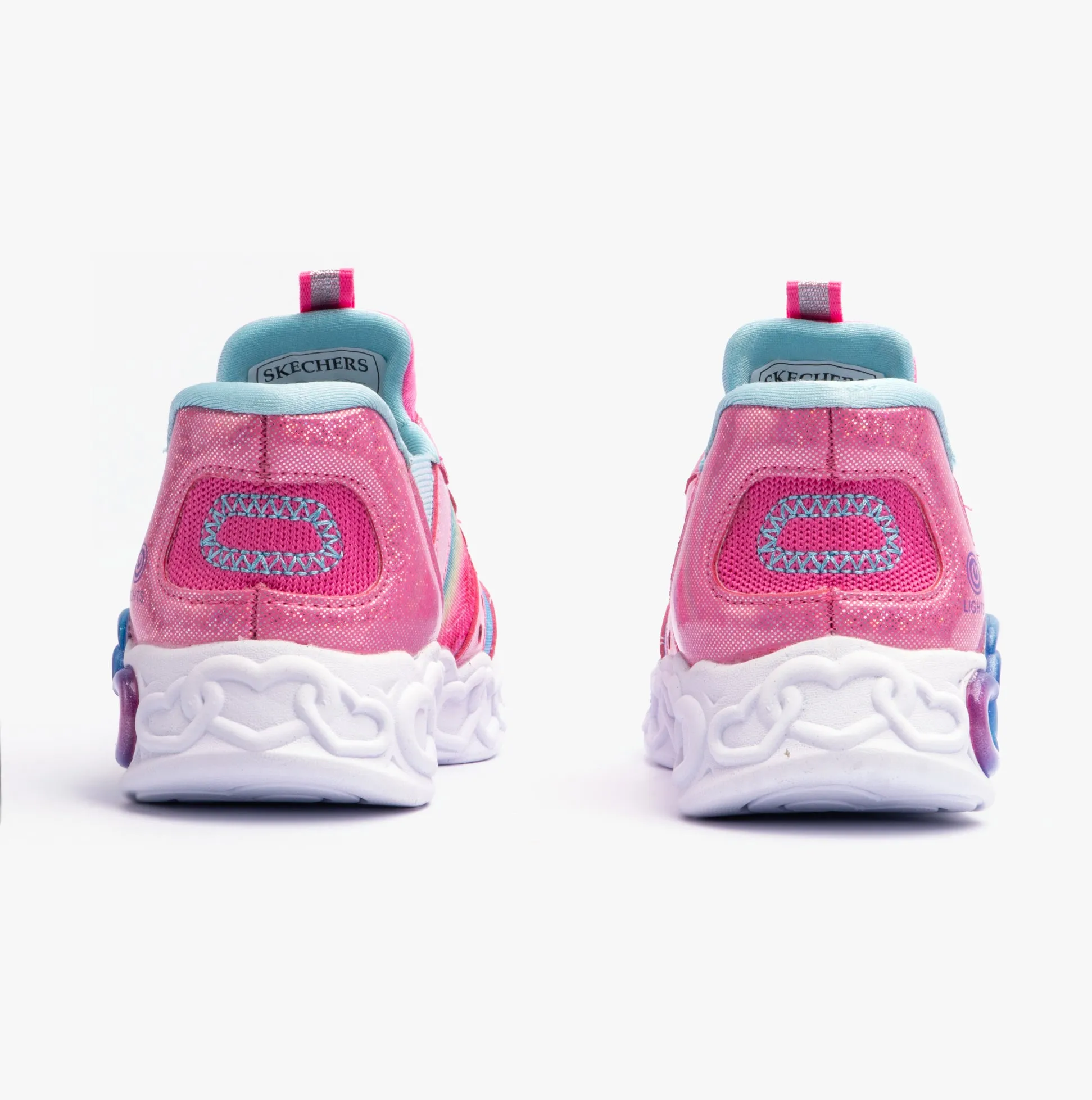 Skechers 303755L/PKMT INFINITE HEART LIGHTS - COLOR LOVIN Girls Trainers Pink