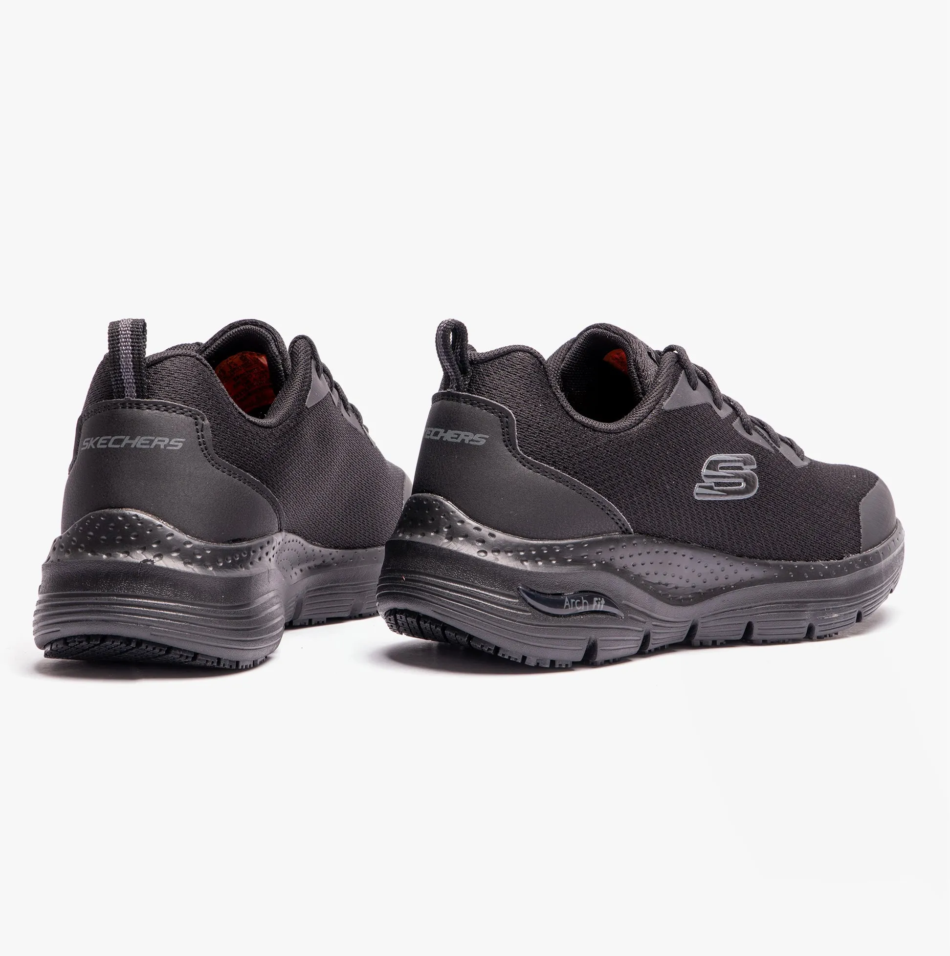 Skechers Work 108019EC/BLK ARCH FIT SR Womens Mesh Trainers Black