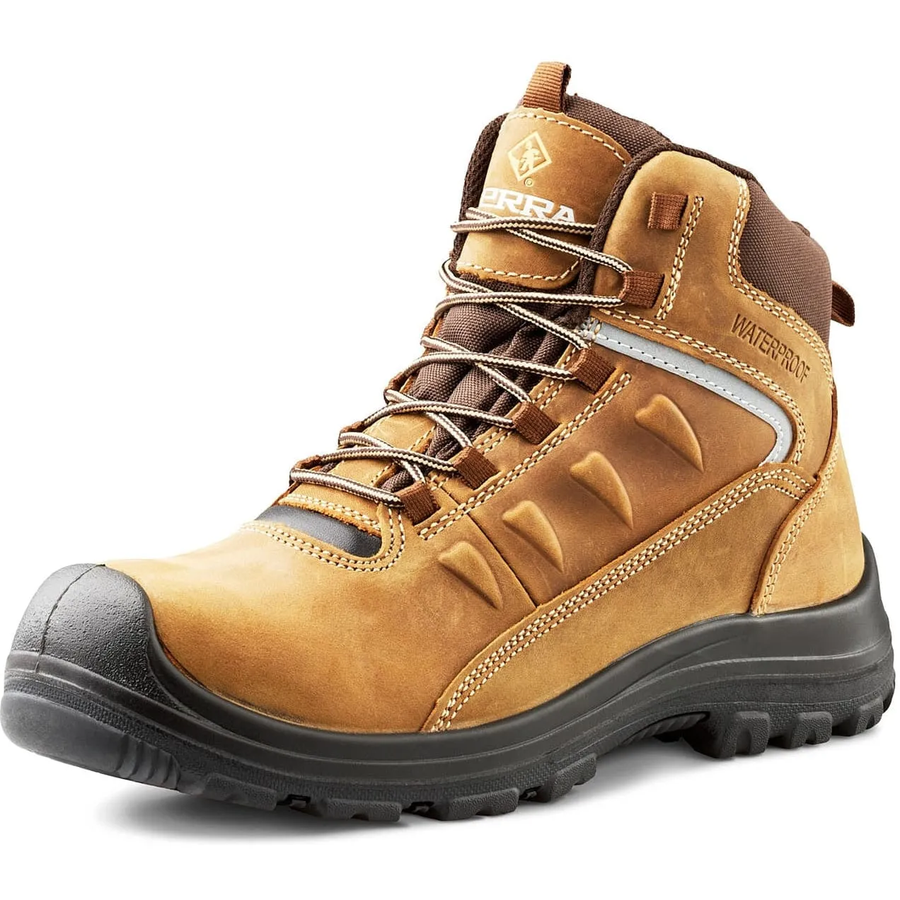 Terra Men's Findlay 6" Composite Toe Waterproof Safety Work Boot -Brown- R5204B