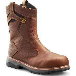 Terra Men's Patton Alloy Toe Waterproof Pull-On Safety Work Boot -Brown- 4TCBBN