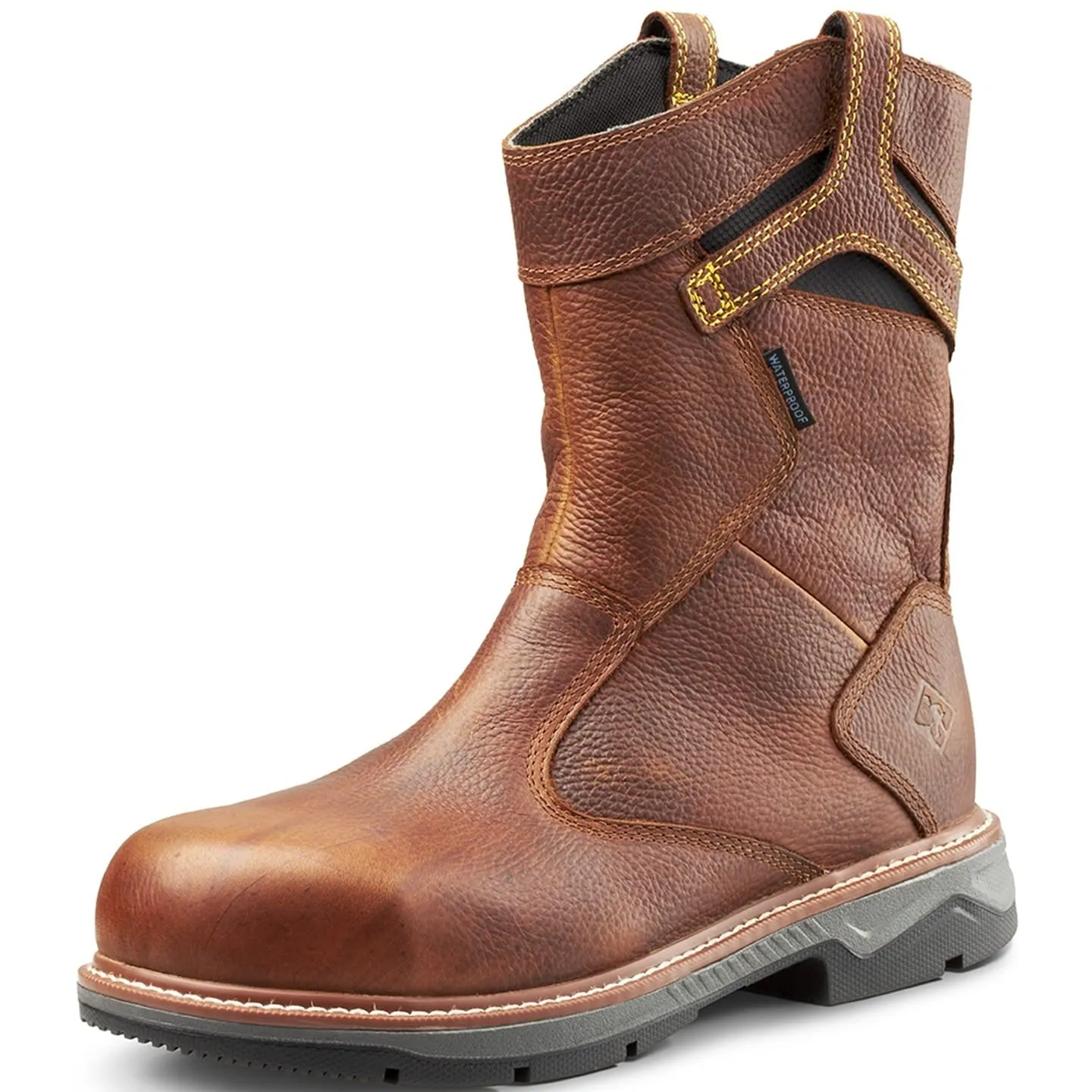 Terra Men's Patton Alloy Toe Waterproof Pull-On Safety Work Boot -Brown- 4TCBBN