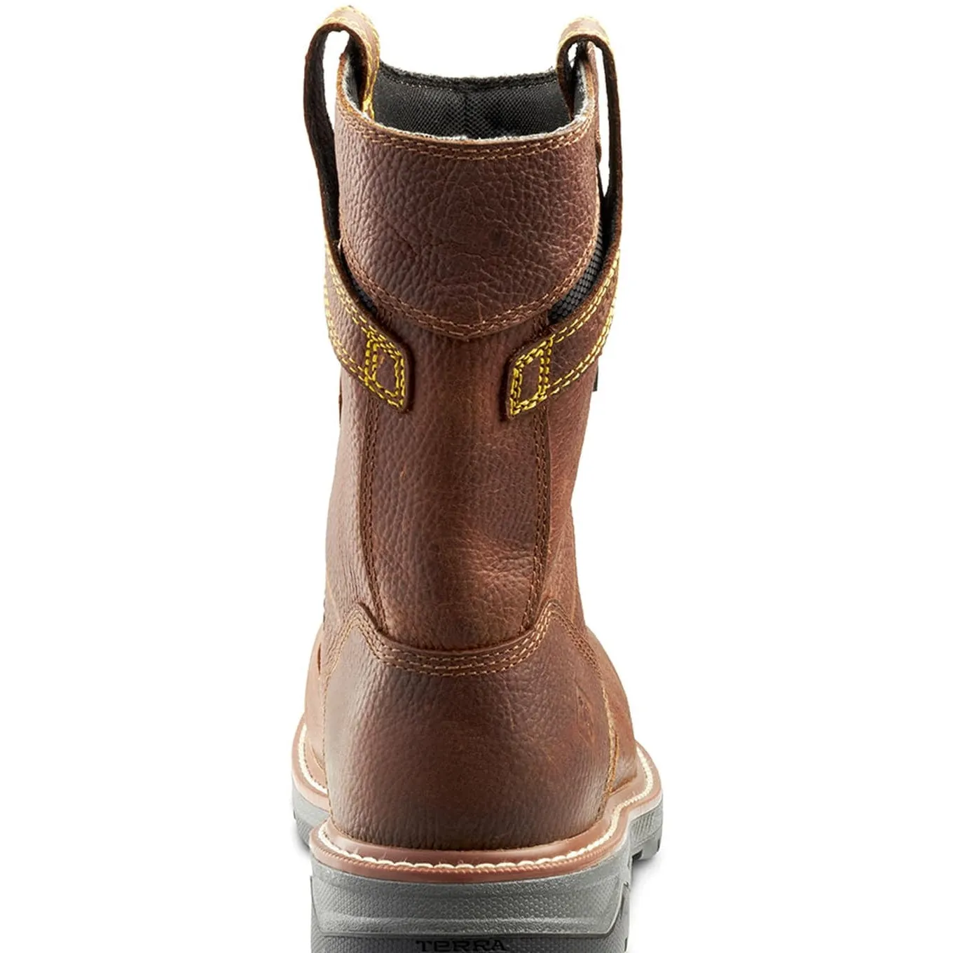 Terra Men's Patton Alloy Toe Waterproof Pull-On Safety Work Boot -Brown- 4TCBBN