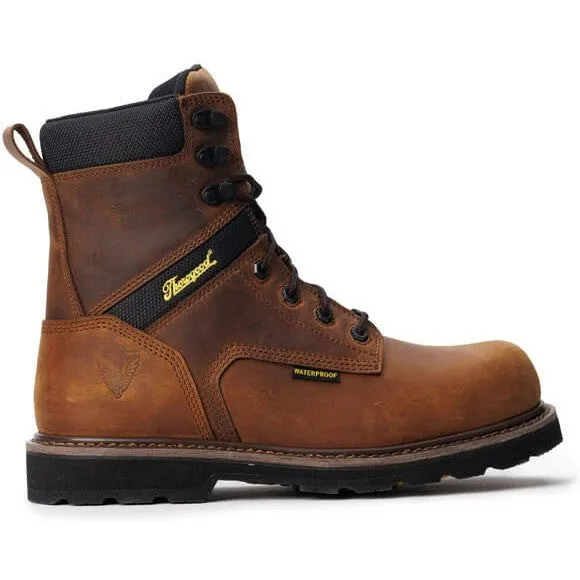 Thorogood Men's Jobsite 8" Safety Toe Waterproof 400G Work Boot -Horse- 804-4244