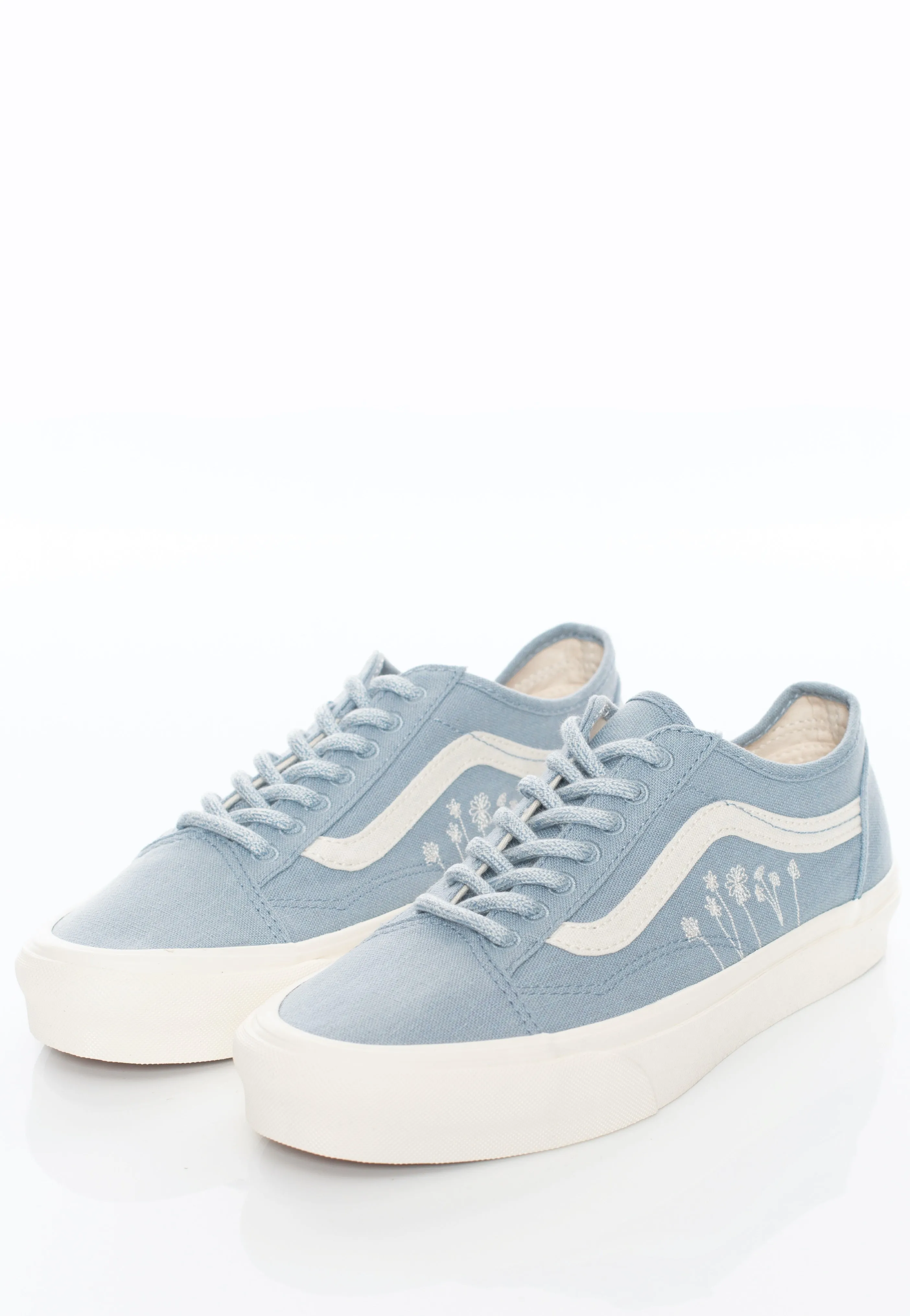 Vans - Old Skool Tapered Eco Theory Embroidered Flowers Ashley Blue - Girl Shoes