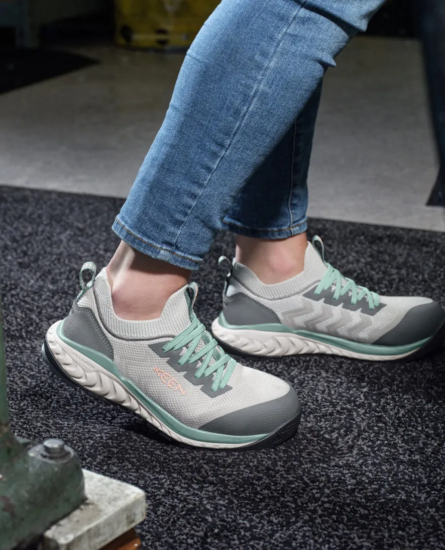 Women's Arvada Shift Work Sneaker (Carbon Toe)  |  Steel Grey/Granite Green KEEN