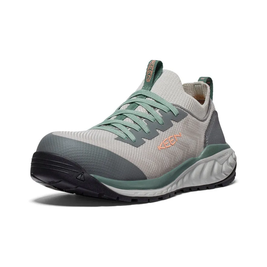 Women's Arvada Shift Work Sneaker (Carbon Toe)  |  Steel Grey/Granite Green KEEN