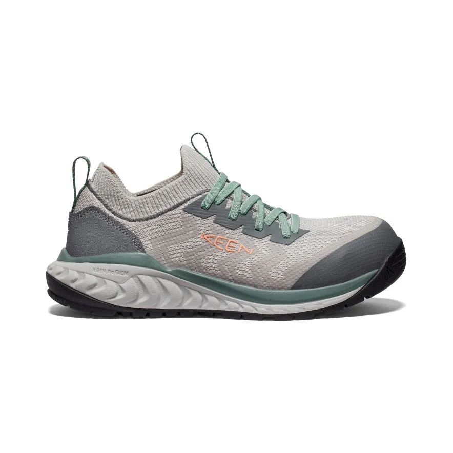 Women's Arvada Shift Work Sneaker (Carbon Toe)  |  Steel Grey/Granite Green KEEN