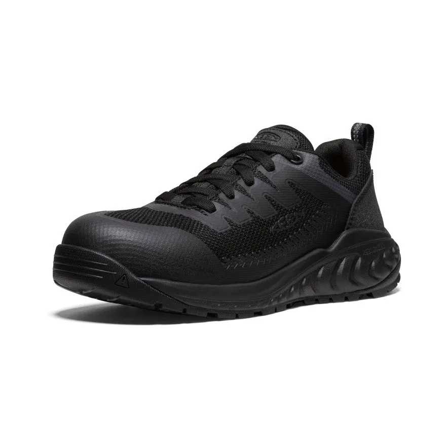 Women's Arvada Work Sneaker (Carbon Toe)  |  Black/Black KEEN