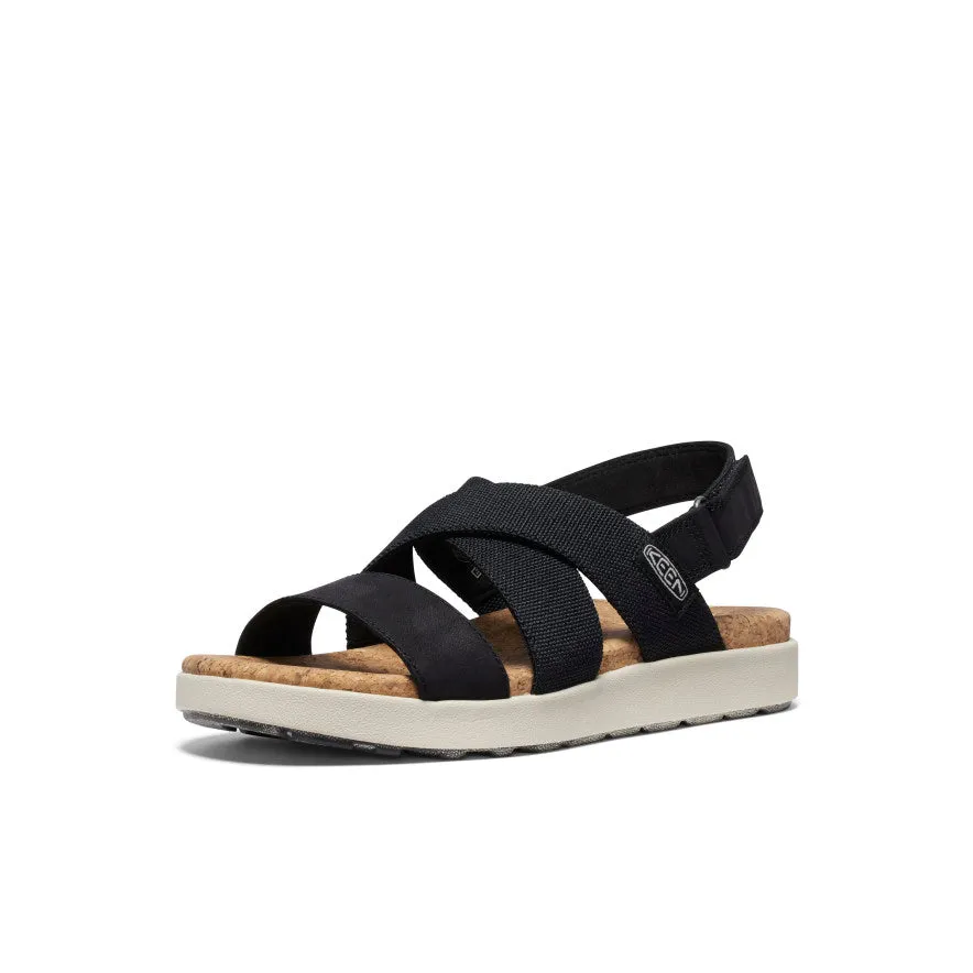 Women's Elle Criss Cross Sandal  |  Black/Birch KEEN