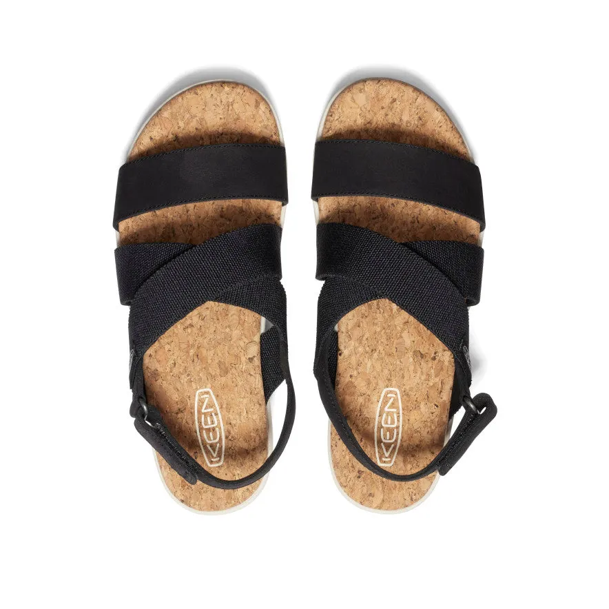 Women's Elle Criss Cross Sandal  |  Black/Birch KEEN