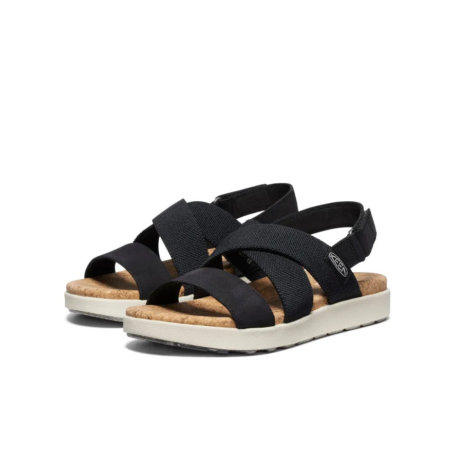 Women's Elle Criss Cross Sandal  |  Black/Birch KEEN
