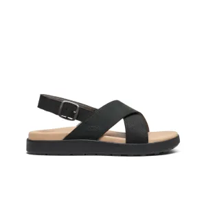 Women's Elle Luxe Cross Strap Sandal  |  Black/Black KEEN