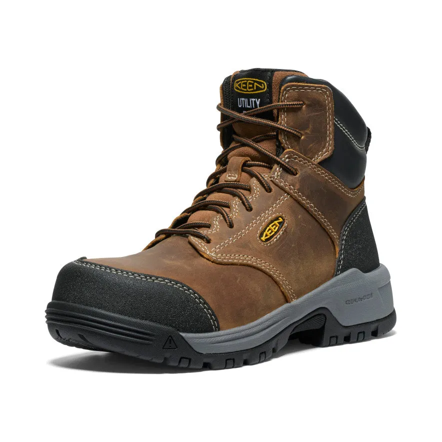 Women's Evanston 6" ESD Boot (Carbon Toe)  |  Bison/Black KEEN