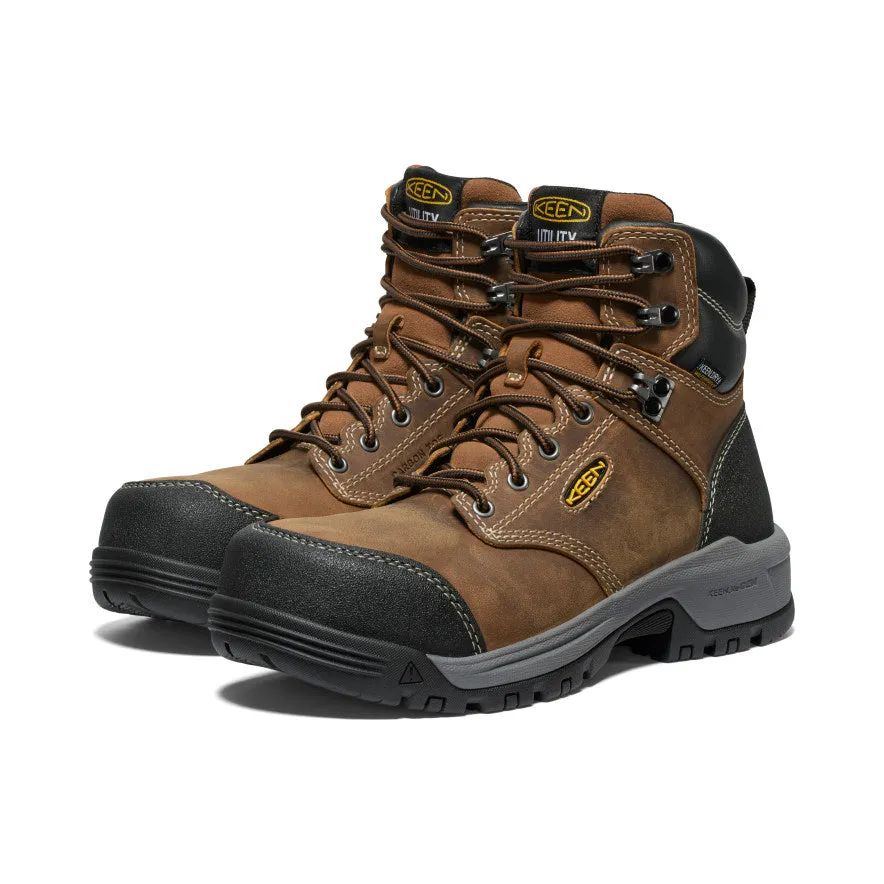 Women's Evanston 6" Waterproof Boot (Carbon Toe)  |  Bison/Black KEEN