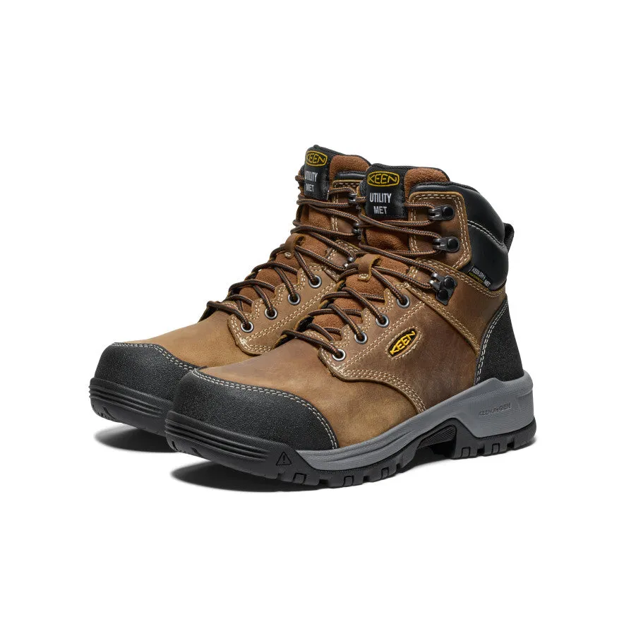 Women's Evanston 6" Waterproof Boot INT MET (Carbon Toe)  |  Bison/Black KEEN