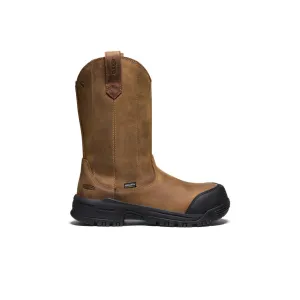 Women's Evanston Pull-On Waterproof Boot (Carbon Toe)  |  Bison/Black KEEN