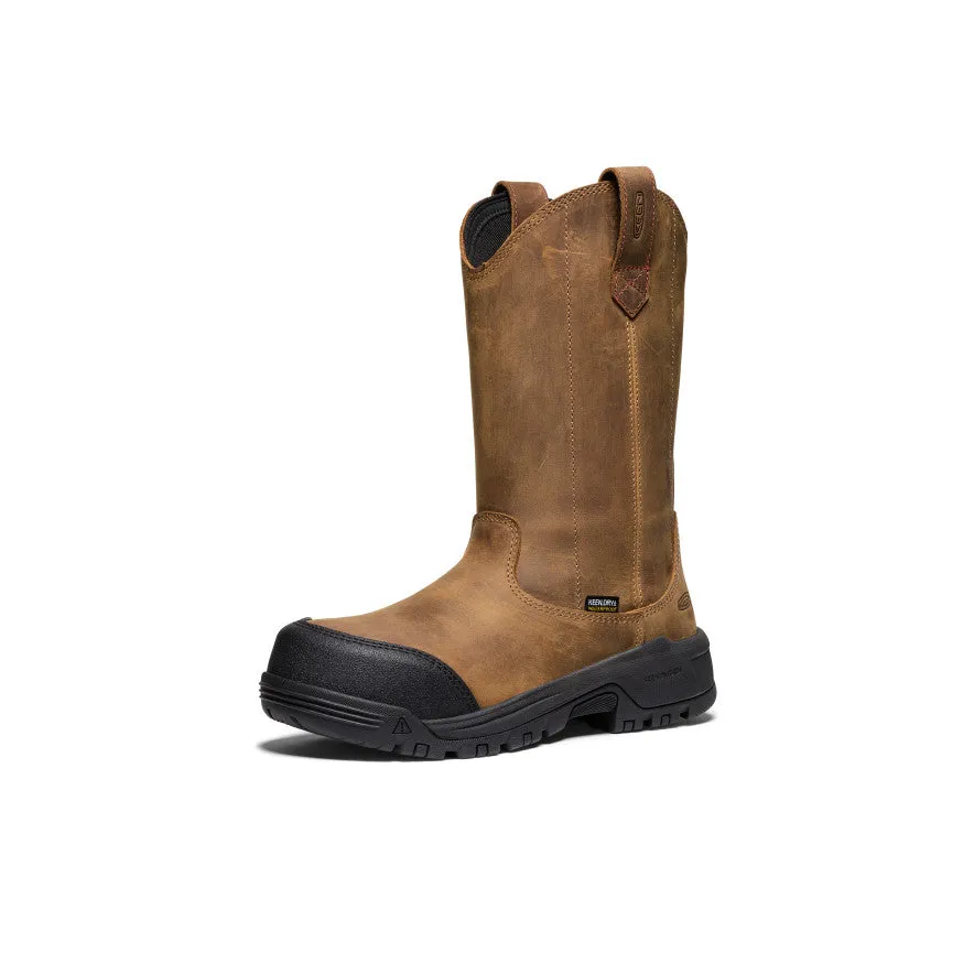 Women's Evanston Pull-On Waterproof Boot (Carbon Toe)  |  Bison/Black KEEN