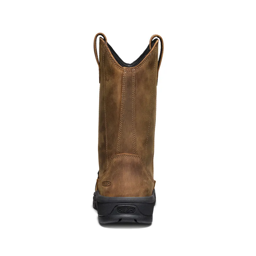 Women's Evanston Pull-On Waterproof Boot (Carbon Toe)  |  Bison/Black KEEN