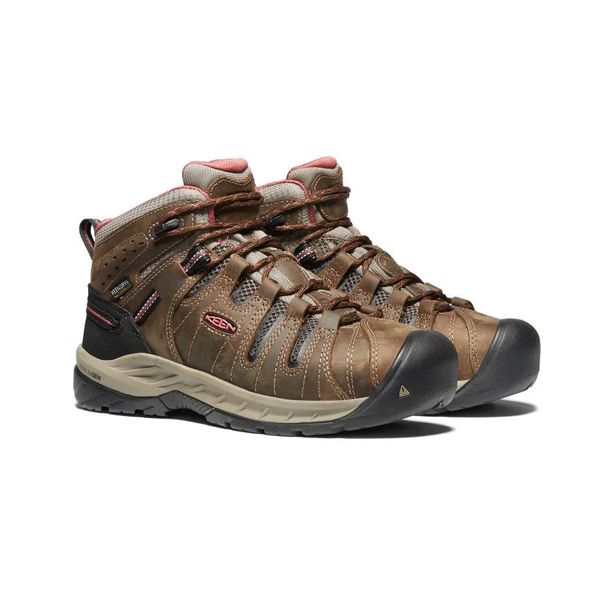 Women's Flint II Waterproof Boot (Soft Toe)  |  Cascade Brown/Brick Dust KEEN