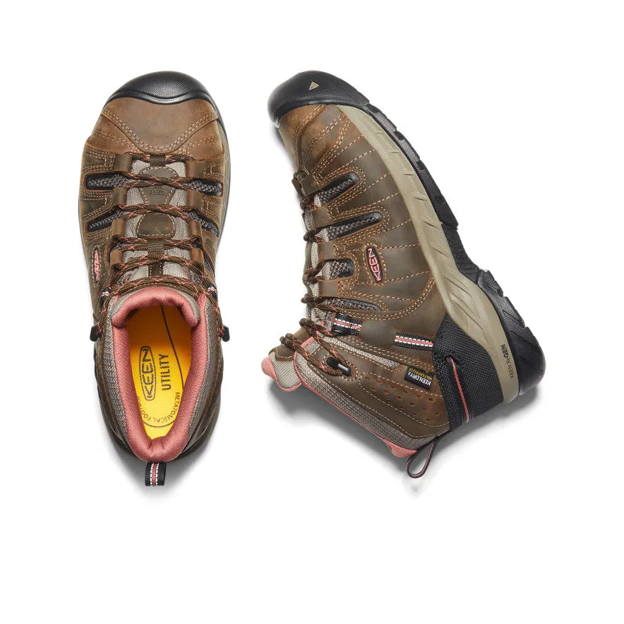 Women's Flint II Waterproof Boot (Soft Toe)  |  Cascade Brown/Brick Dust KEEN
