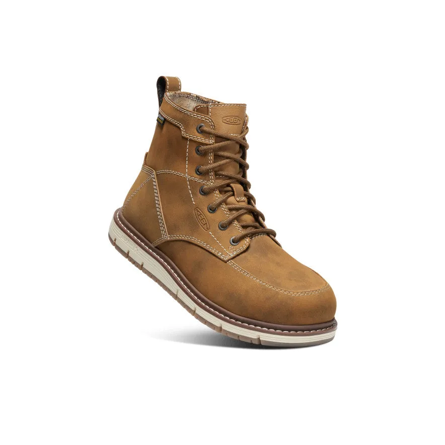 Women's San Jose 6" Waterproof Boot (Aluminum Toe)  |  Almond/Gum KEEN