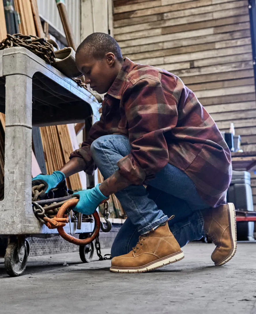 Women's San Jose 6" Waterproof Boot (Aluminum Toe)  |  Cascade Brown/Gum KEEN