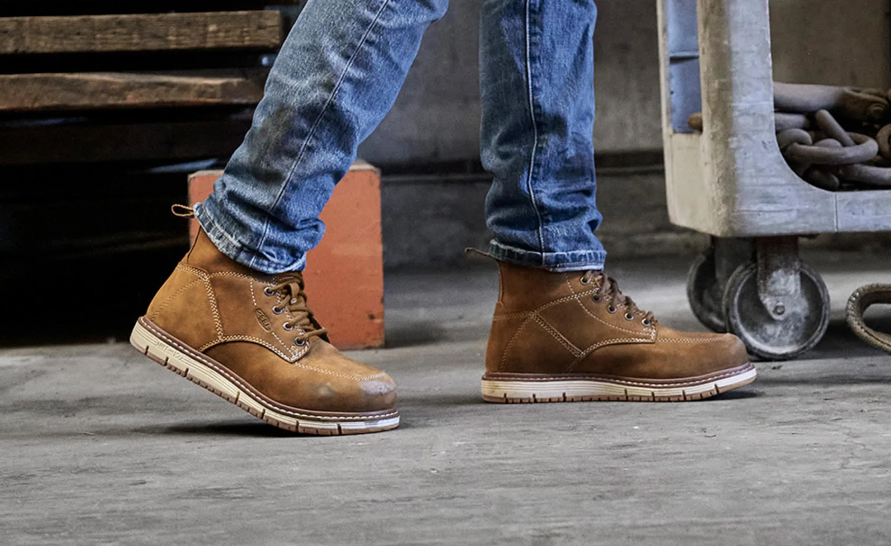 Women's San Jose 6" Waterproof Boot (Aluminum Toe)  |  Cascade Brown/Gum KEEN