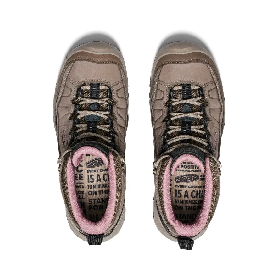 Women's Targhee IV Wide Waterproof Hiking Boot  |  Brindle/Nostalgia Rose KEEN