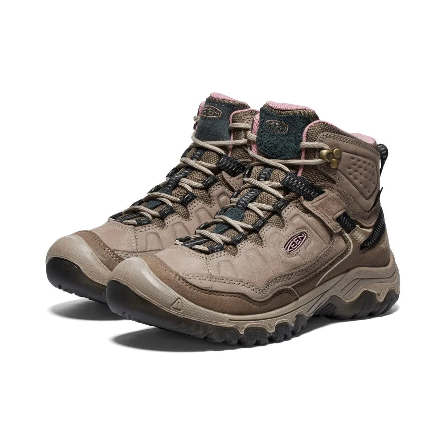 Women's Targhee IV Wide Waterproof Hiking Boot  |  Brindle/Nostalgia Rose KEEN