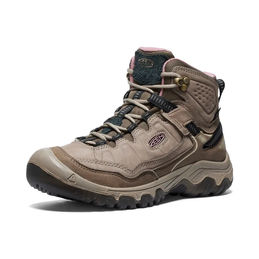 Women's Targhee IV Wide Waterproof Hiking Boot  |  Brindle/Nostalgia Rose KEEN