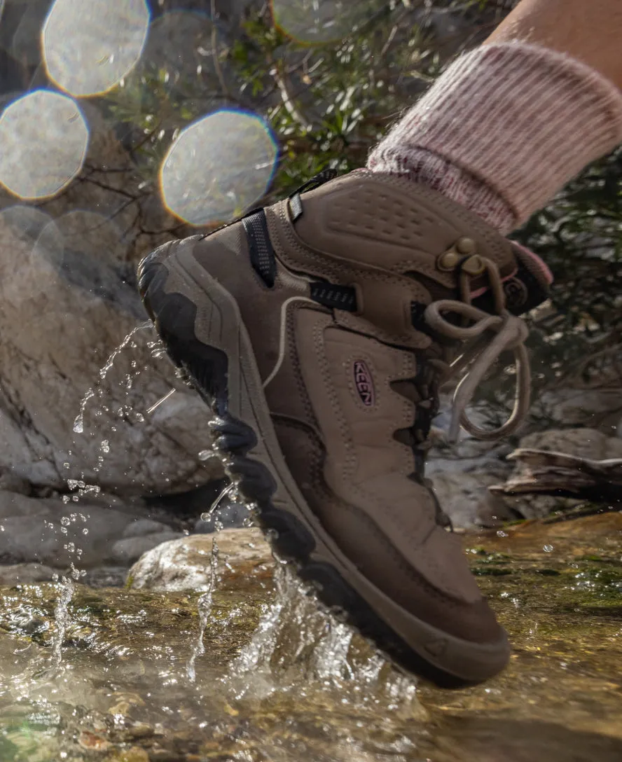 Women's Targhee IV Wide Waterproof Hiking Boot  |  Brindle/Nostalgia Rose KEEN