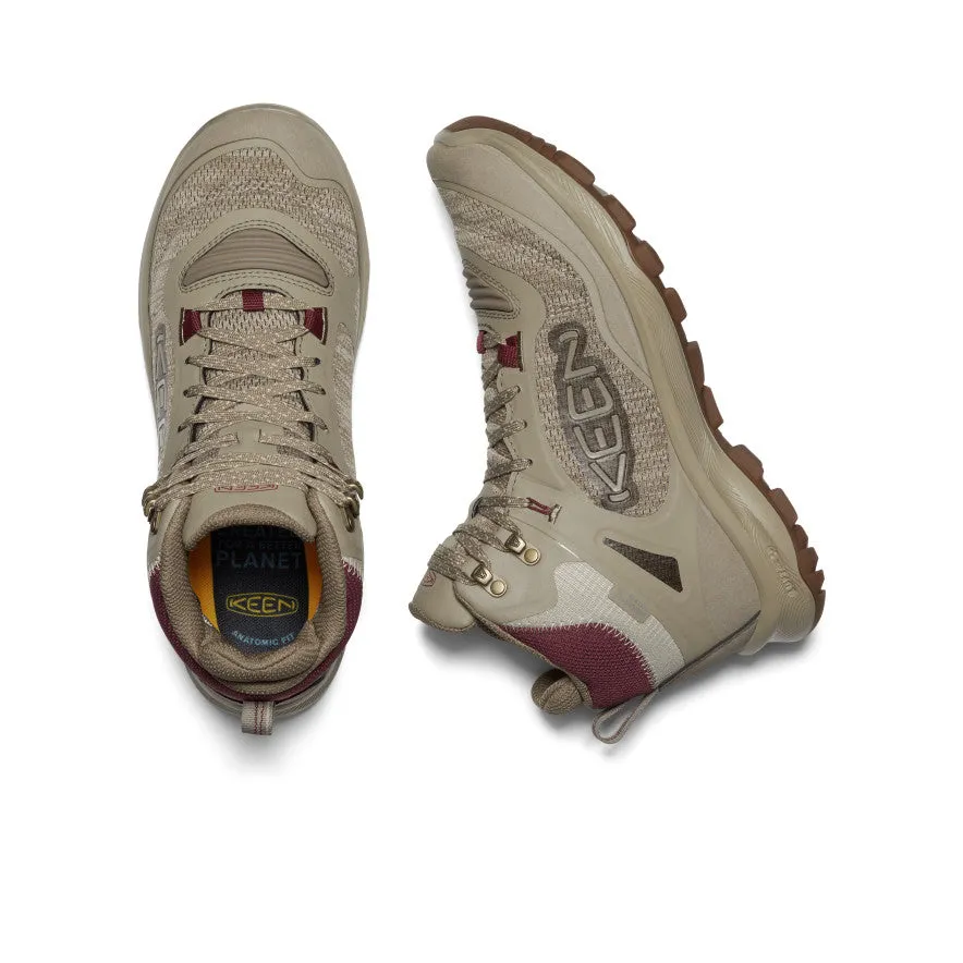 Women's Terradora Flex Waterproof Hiking Boot  |  Plaza Taupe/Windsor Wine KEEN