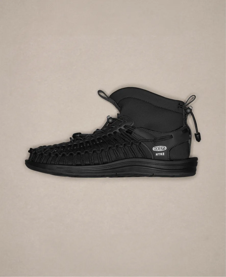 Women's UNEEK High Top x HYKE  |  HYKE Black KEEN